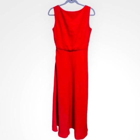 Vintage Dressbarn Red Sleeveless Long Formal Dress Sequin Womens Size 6 Romantic - Picture 2 of 14